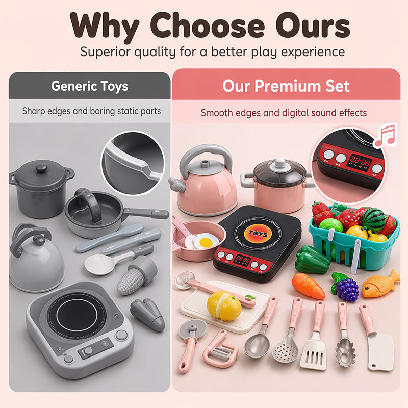 🔥 50% Off! 🏕️ Kids' Toy Kitchen—Create fun camping adventures and let children cook just like grown-ups ✨
