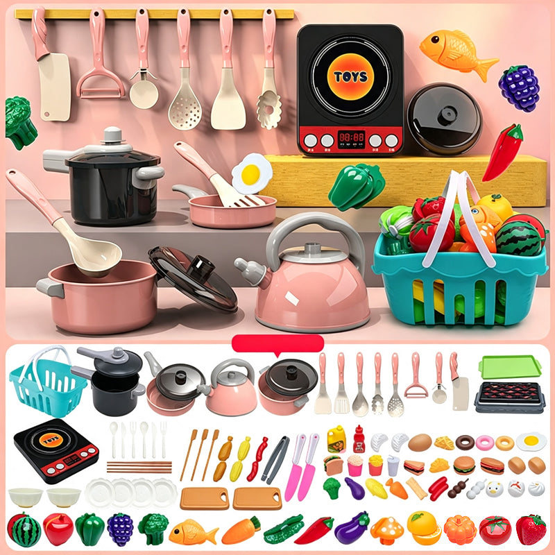 🔥 50% Off! 🏕️ Kids' Toy Kitchen—Create fun camping adventures and let children cook just like grown-ups ✨