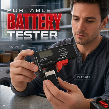 🥳2026 HOT SALE🥳💞50K+ SOLD!📊🔦 50% OFF! Digital Battery Checker – Large LCD display shows exact remaining power. Compact & portable – test before you toss! 🧪💪