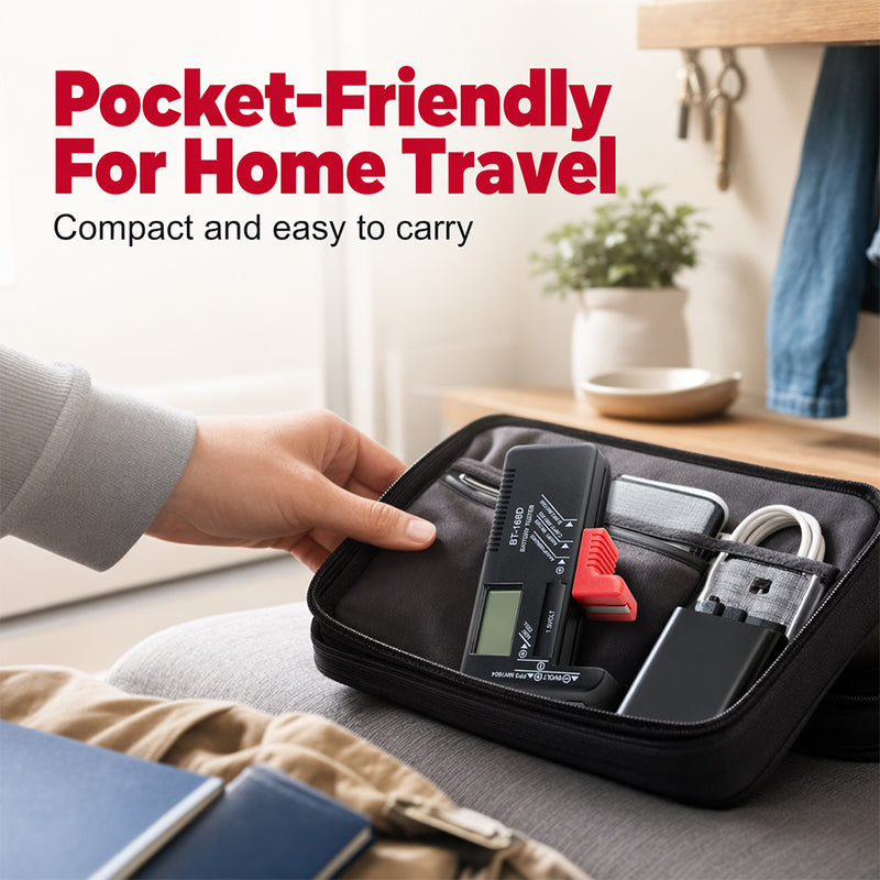 🥳2026 HOT SALE🥳💞50K+ SOLD!📊🔦 50% OFF! Digital Battery Checker – Large LCD display shows exact remaining power. Compact & portable – test before you toss! 🧪💪