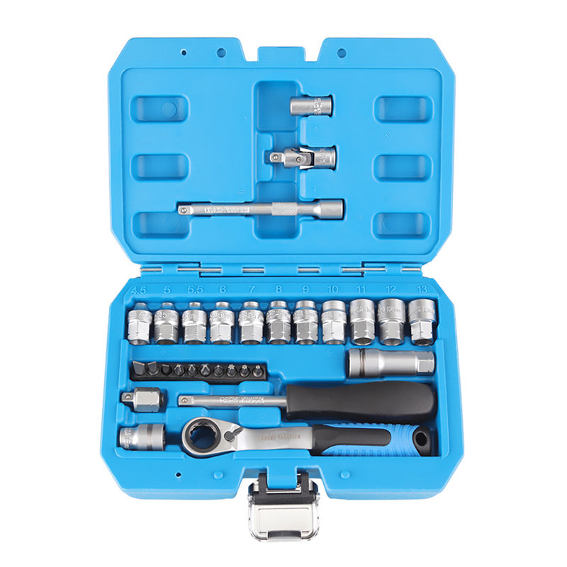 ⏳🔥LIMITED-TIME 50% OFF! ⏰🔧🚗 29pcs Core Ratchet Socket Wrench Kit – Chrome‑vanadium steel, 11 sockets & 10 bits. Perfect for car repairs & DIY 🛠️✨