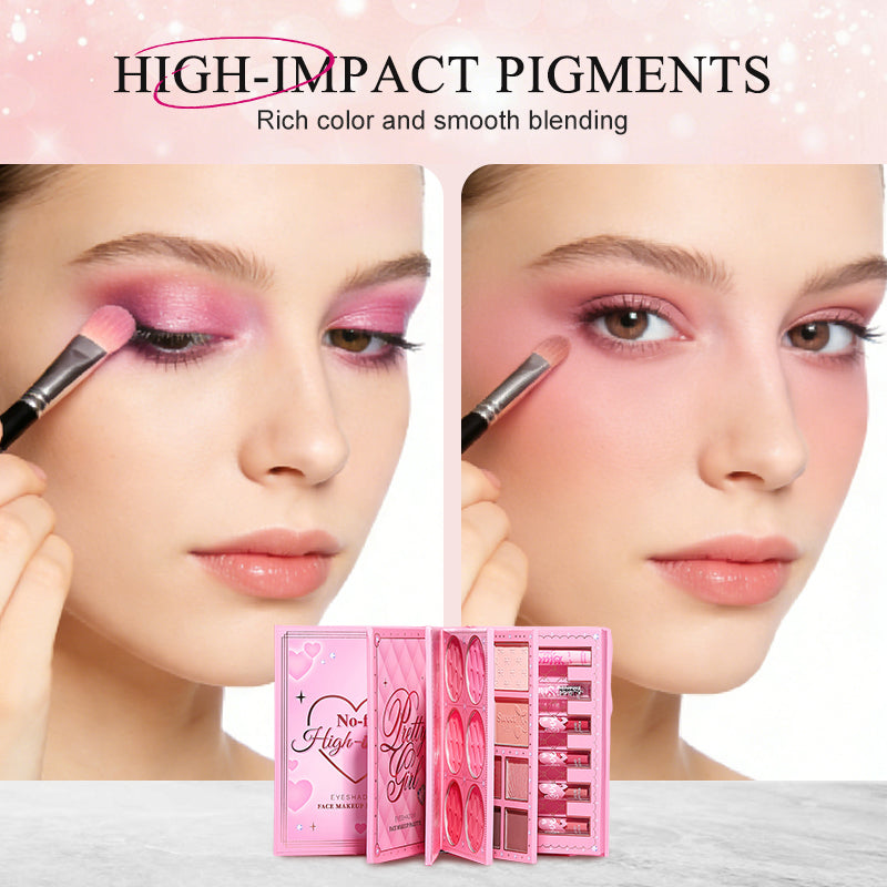 🎉✨️Amazing 70% OFF！💄Recommended by makeup artists！👱🏻‍♀️One palette covers all your full-face makeup looks！All-in-One Makeup Palette Book Set