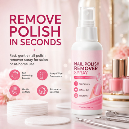 Limited Stock! 50% Off Hot Sale Ongoing📢Nail Polish Remover Spray – Fast-Acting & No-Soak Design