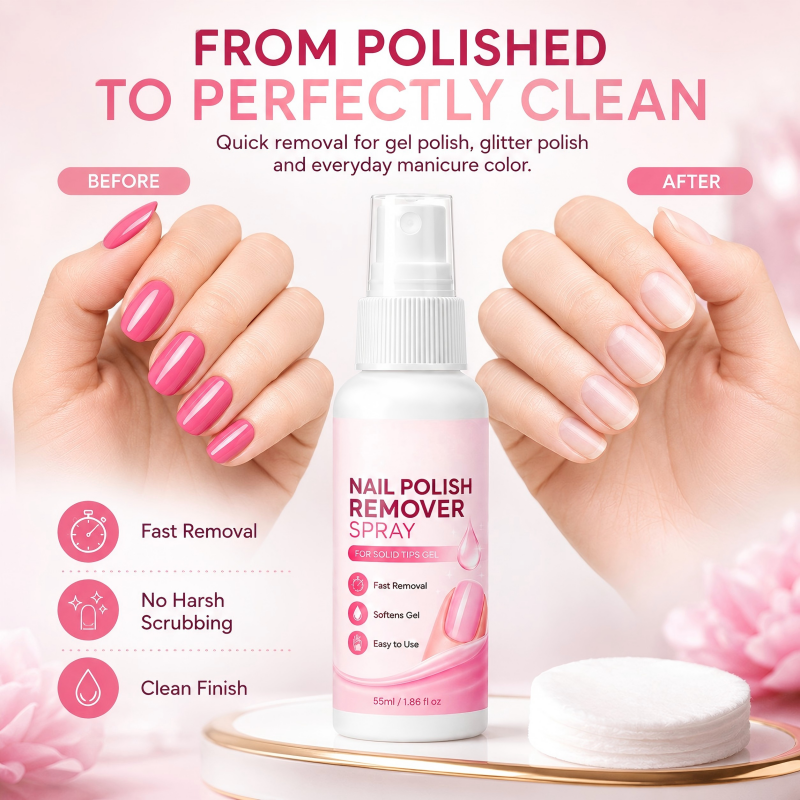Limited Stock! 50% Off Hot Sale Ongoing📢Nail Polish Remover Spray – Fast-Acting & No-Soak Design