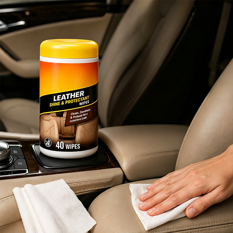 🚗Multi-Purpose Car Interior Leather Care Wipes ✨Refresh Car Seats, Steering Wheels & Interior Trim 🛡️Nourish & Protect Leather Surfaces