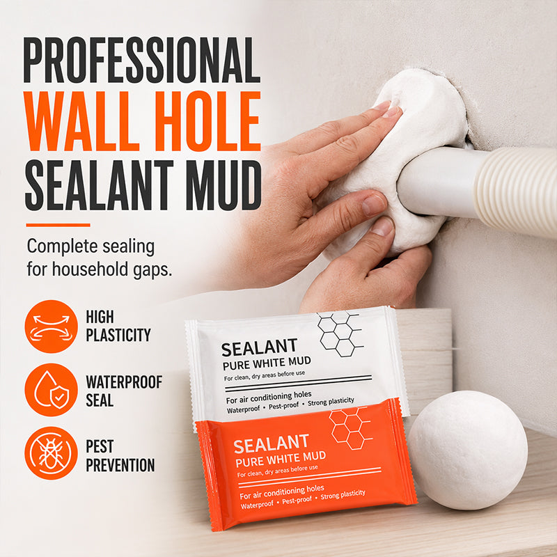 🏠💥 50% OFF! 🔧🪣 Waterproof Wall Hole Sealing Clay for Air Conditioner Pipes – Fast, easy, and effective. Perfect for everyday home repairs!💪 Trusted by 2,163+ homeowners!