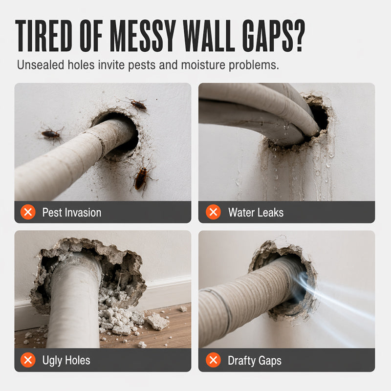 🏠💥 50% OFF! 🔧🪣 Waterproof Wall Hole Sealing Clay for Air Conditioner Pipes – Fast, easy, and effective. Perfect for everyday home repairs!💪 Trusted by 2,163+ homeowners!