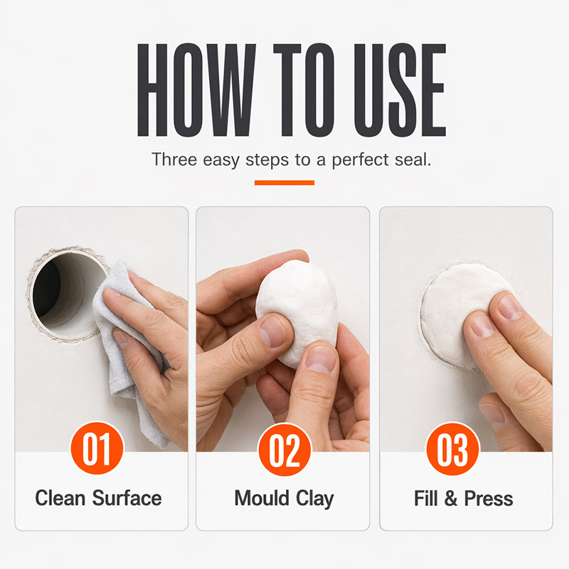 🏠💥 50% OFF! 🔧🪣 Waterproof Wall Hole Sealing Clay for Air Conditioner Pipes – Fast, easy, and effective. Perfect for everyday home repairs!💪 Trusted by 2,163+ homeowners!