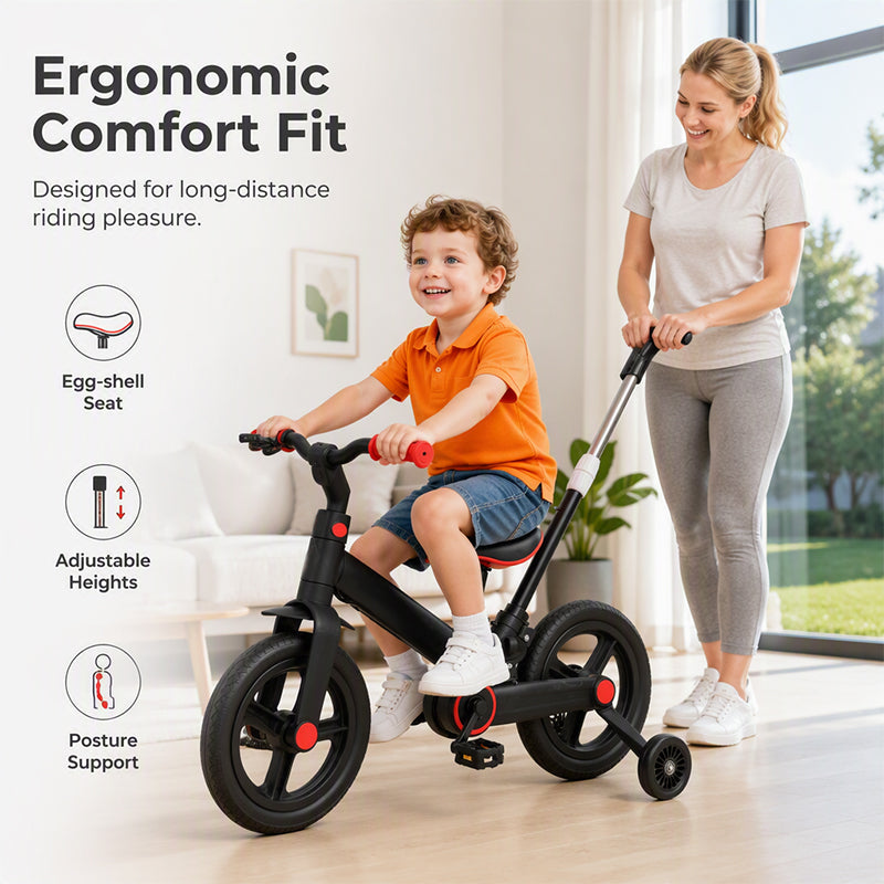 🎉 2026 Sale — Over 22,300 Sold!🚲 2-in-1 Kids Tricycle Convertible Balance Bike With Parent Push Handle ✨