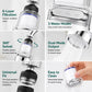 3-Gear Splash-Proof Faucet Filter with Universal Joint