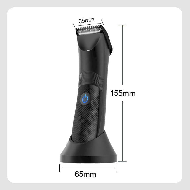 Men's Waterproof Body Hair Trimmer with LED Light