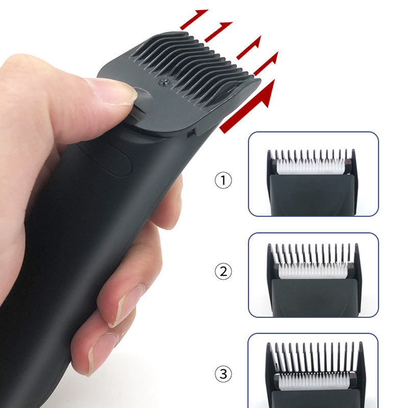 Men's Waterproof Body Hair Trimmer with LED Light