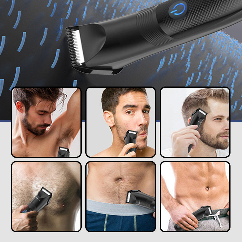 Men's Waterproof Body Hair Trimmer with LED Light