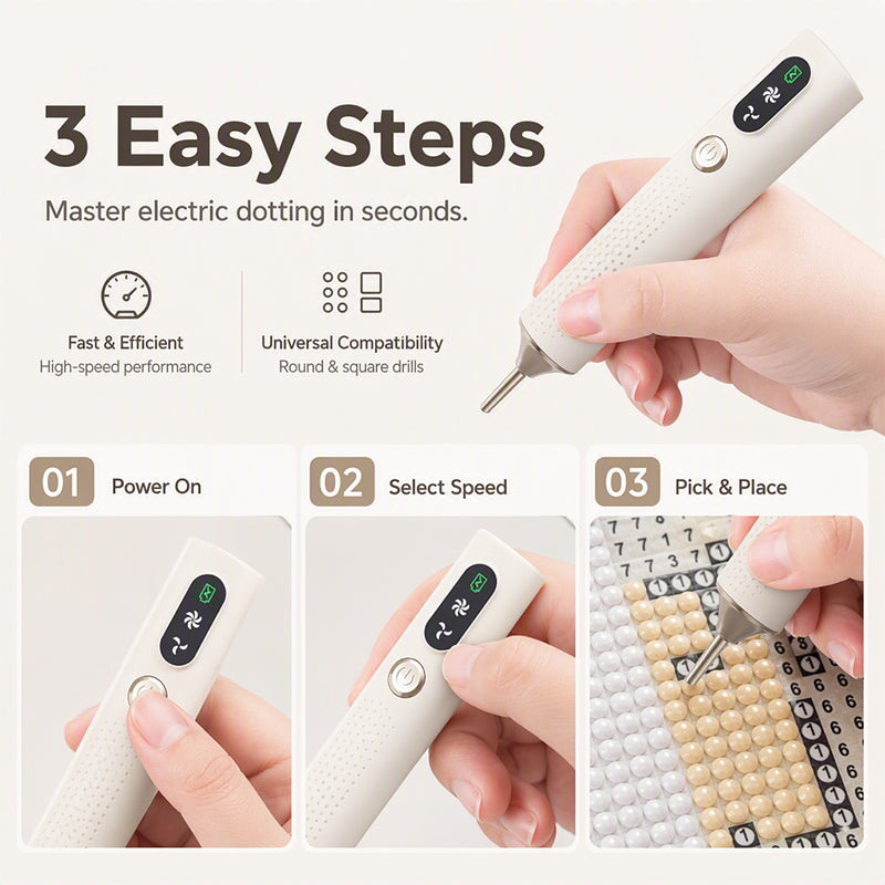 ⏳Time-Limited Special⏰Rechargeable Electric Diamond Pen✨Precise, Comfortable, Time‑Saving