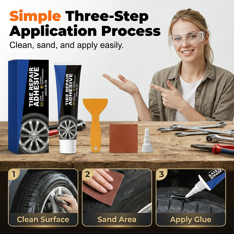 Tire Repair Adhesive Kit 🚗Rubber tire glue, Emergency tire repair