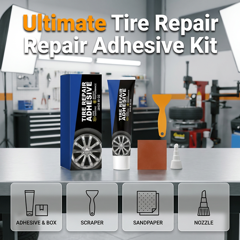 Tire Repair Adhesive Kit 🚗Rubber tire glue, Emergency tire repair
