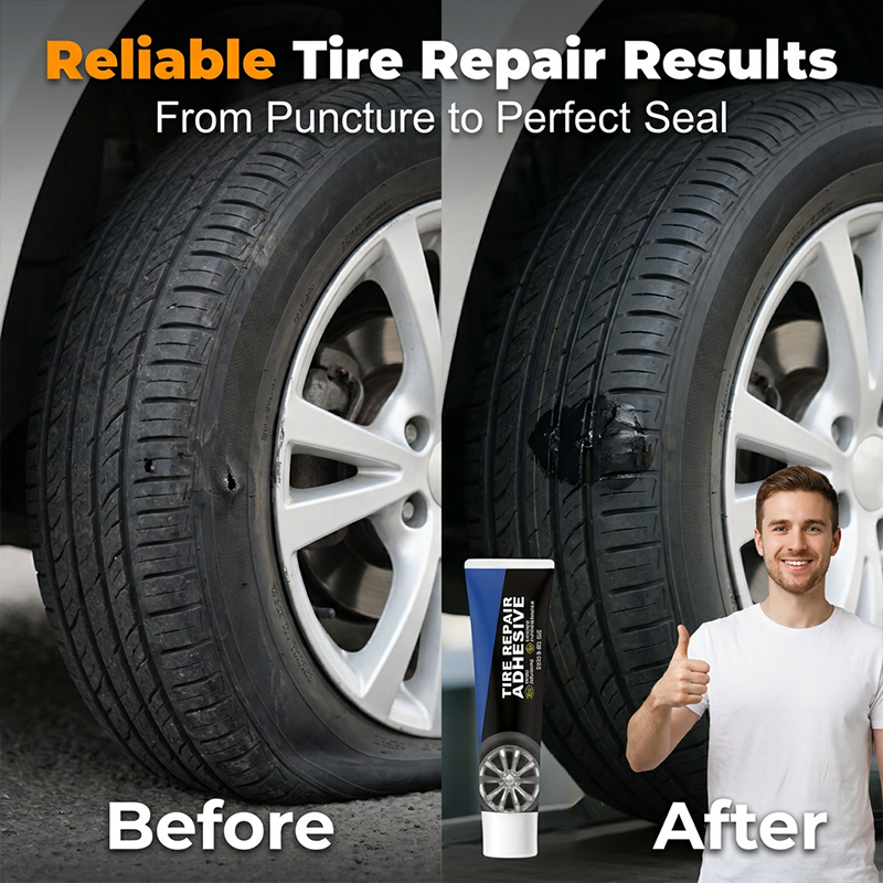 Tire Repair Adhesive Kit 🚗Rubber tire glue, Emergency tire repair