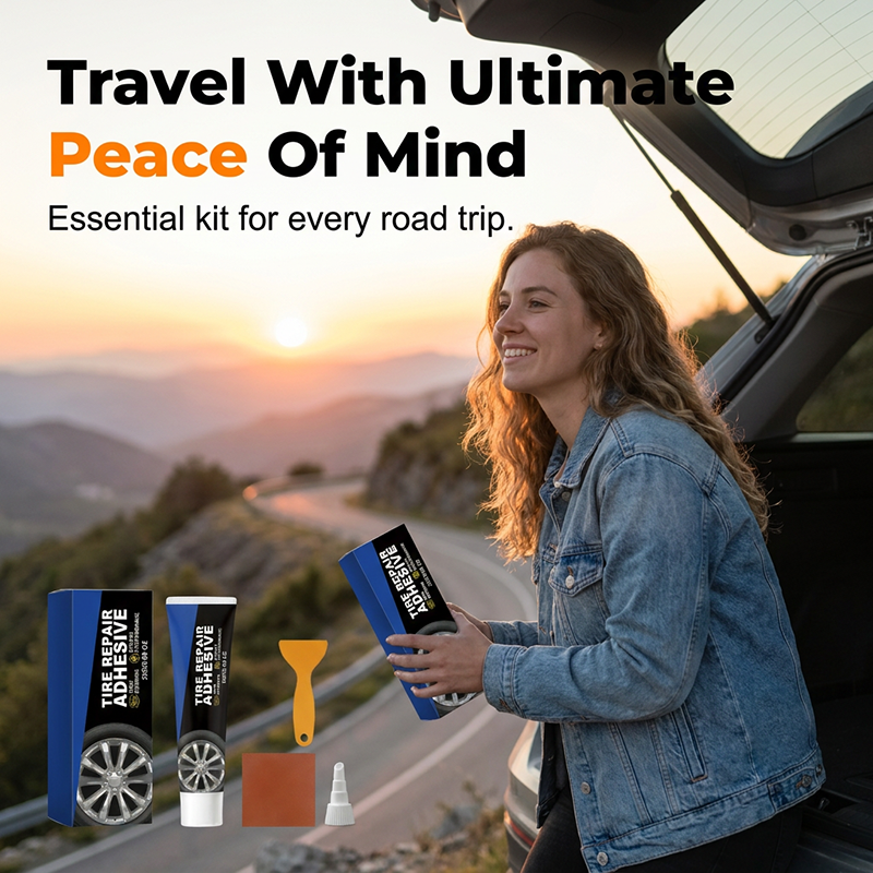 Tire Repair Adhesive Kit 🚗Rubber tire glue, Emergency tire repair
