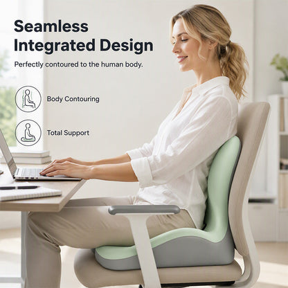 🪑Ergonomic memory foam seat cushion with back support