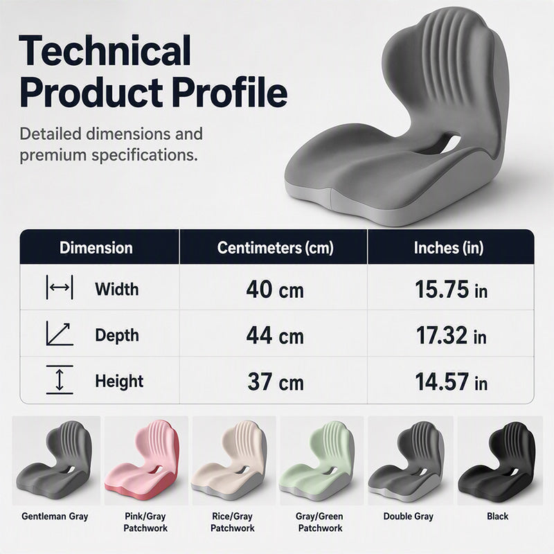 🪑Ergonomic memory foam seat cushion with back support