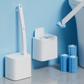 Disposable Toilet Brush Set with 18 Refills✨ Pre-filled cleaning liquid, hygienic one-time use, keep bathroom clean easily.
