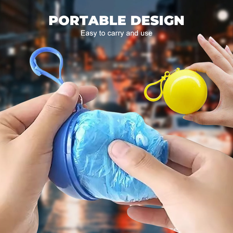 🥳HOT SALE 2026🥳💞50,000+ SOLD!👵❤️ Disposable Rain Jacket in Mini Ball Shape (Buy 1, Get 1 Free)