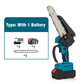 6‑inch Cordless Mini Chainsaw with 2 Batteries⚡ Portable handheld saw for garden pruning & wood cutting.