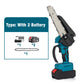 6‑inch Cordless Mini Chainsaw with 2 Batteries⚡ Portable handheld saw for garden pruning & wood cutting.