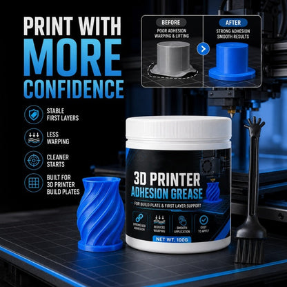 🖨️ 3D Printer Bed Adhesion Grease for More Reliable First Layers