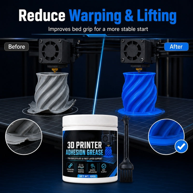 🖨️ 3D Printer Bed Adhesion Grease for More Reliable First Layers