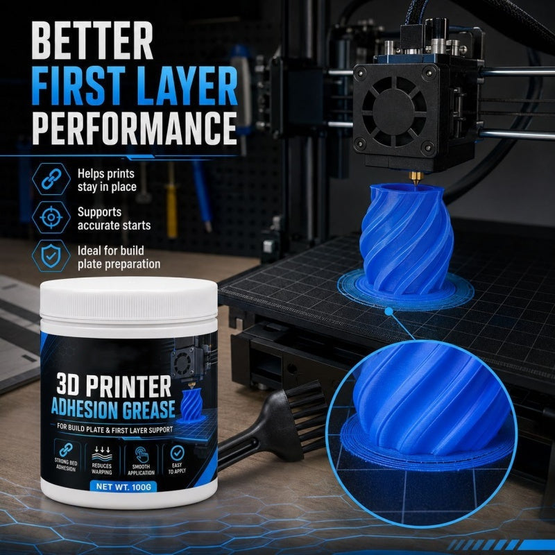 🖨️ 3D Printer Bed Adhesion Grease for More Reliable First Layers