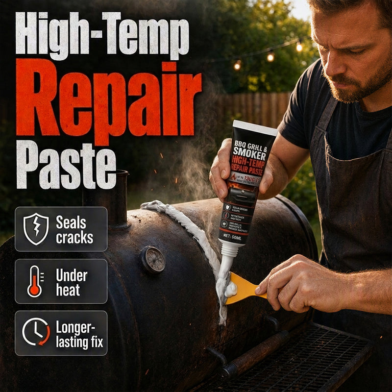 High-Temp BBQ Grill and Smoker Repair Paste 60ml Heat Resistant Sealant with Scraper