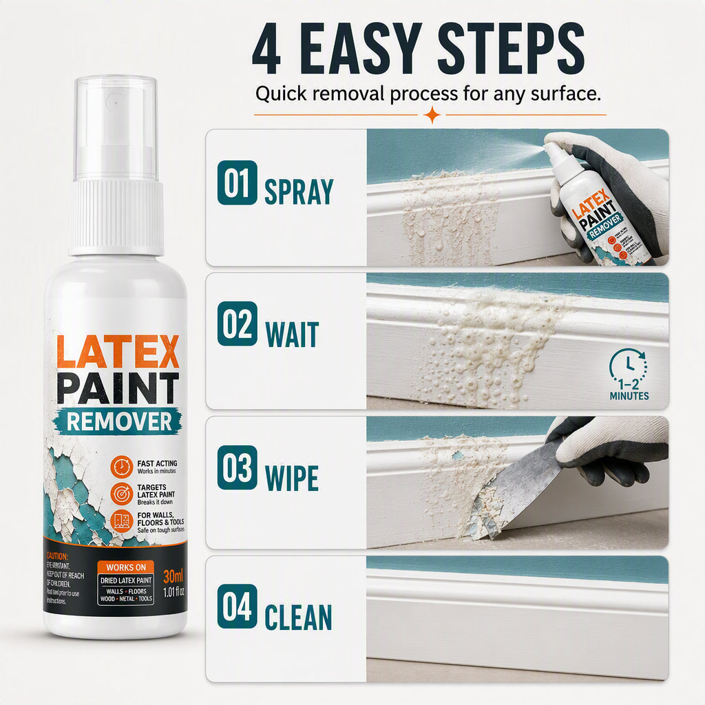 Multi-Surface Latex Paint Remover Spray✨ Fast dissolves latex paint, gentle for wall, wood & metal surfaces