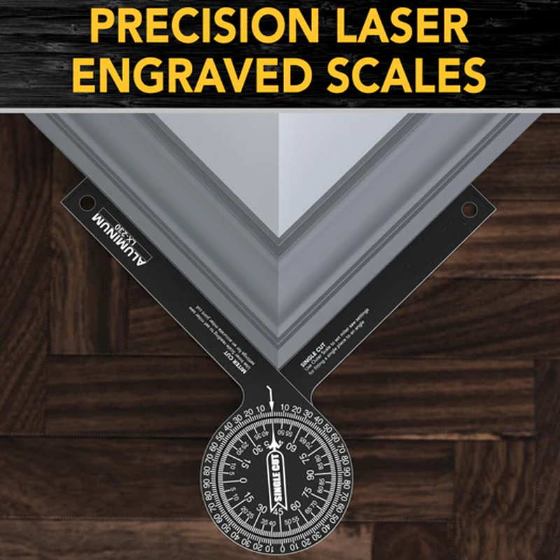 7-Inch Miter Saw Protractor✨ Aluminum & plastic available, precise angle measuring for woodworking cutting.