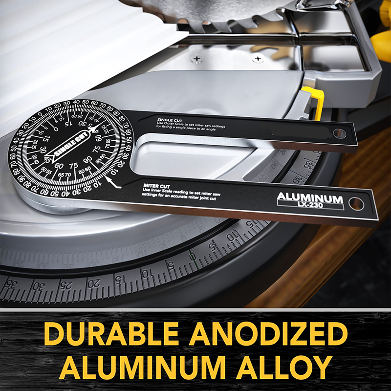 7-Inch Miter Saw Protractor✨ Aluminum & plastic available, precise angle measuring for woodworking cutting.