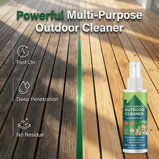 Multi-Surface Outdoor Cleaner Concentrate✨ Powerful stain removal, dilutable for patio, wall & yard surfaces.