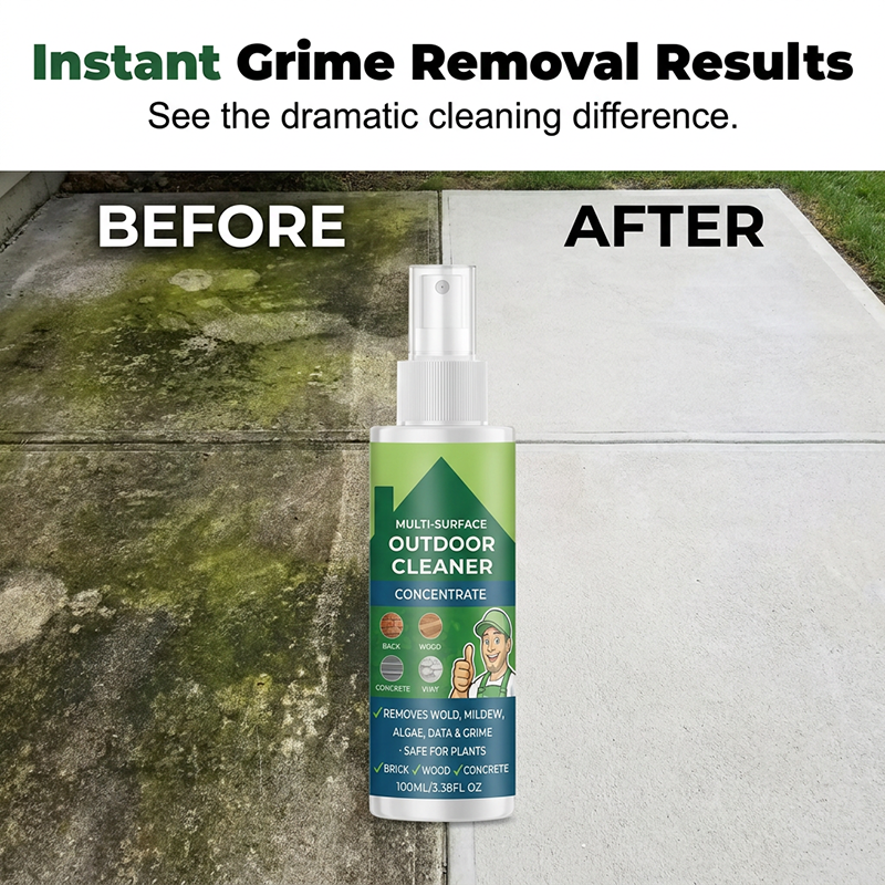 Multi-Surface Outdoor Cleaner Concentrate✨ Powerful stain removal, dilutable for patio, wall & yard surfaces.