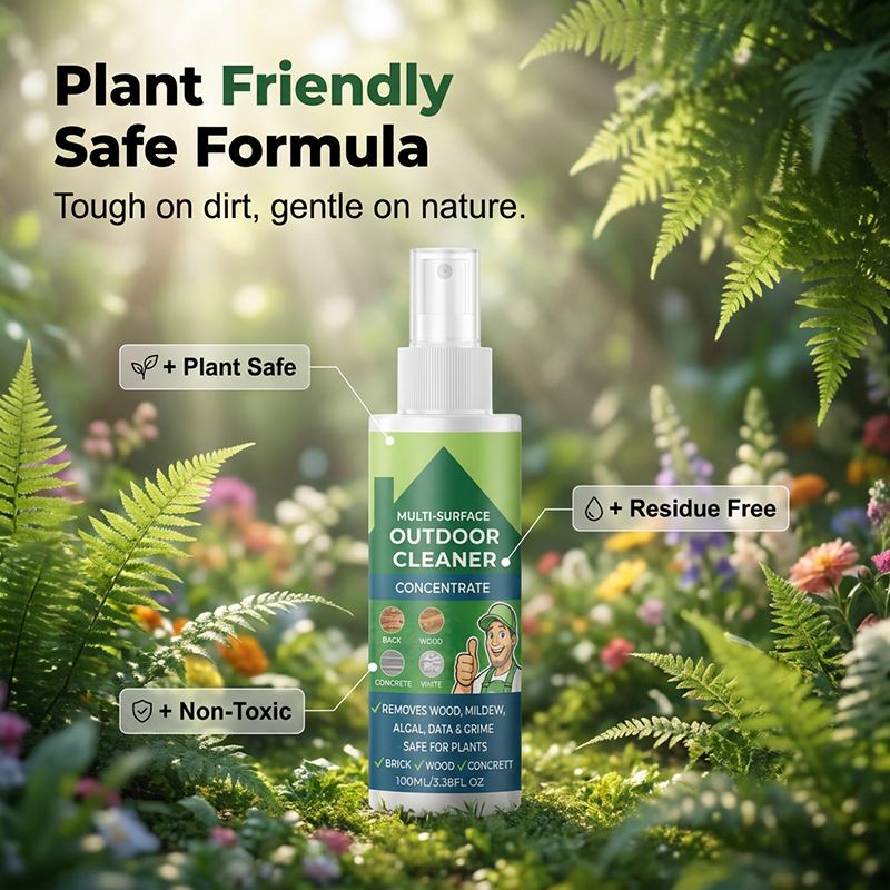 Multi-Surface Outdoor Cleaner Concentrate✨ Powerful stain removal, dilutable for patio, wall & yard surfaces.