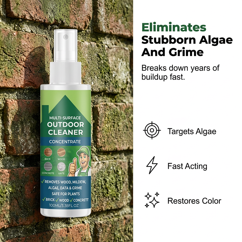 Multi-Surface Outdoor Cleaner Concentrate✨ Powerful stain removal, dilutable for patio, wall & yard surfaces.