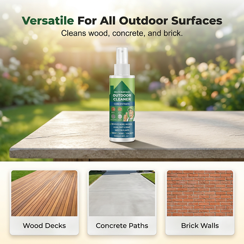 Multi-Surface Outdoor Cleaner Concentrate✨ Powerful stain removal, dilutable for patio, wall & yard surfaces.