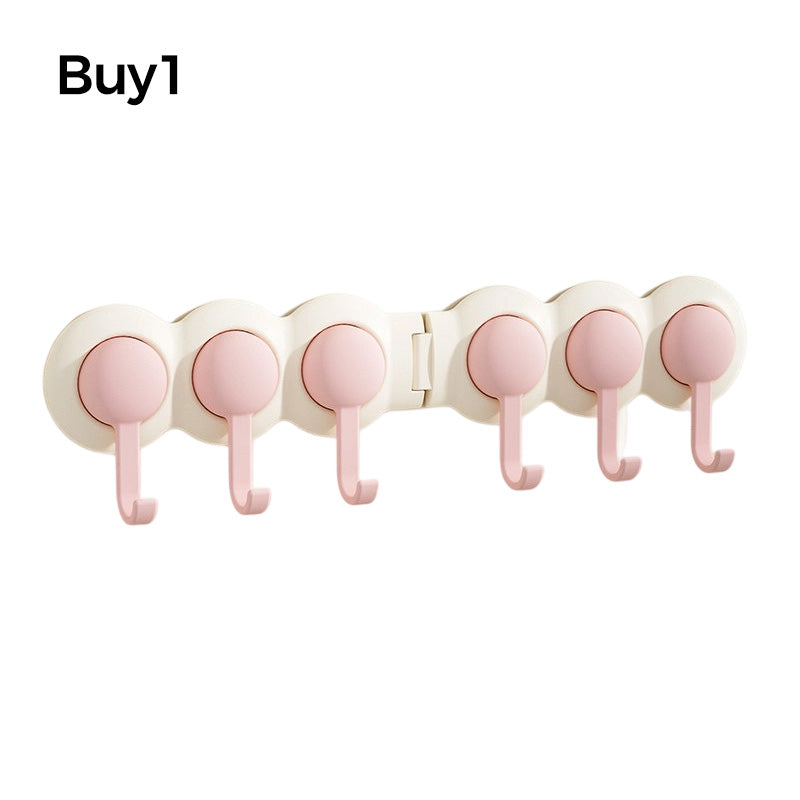 Cute Punch-Free Wall Hook Rack✨ No drilling, damage-free sticky wall rack for keys & bags storage.