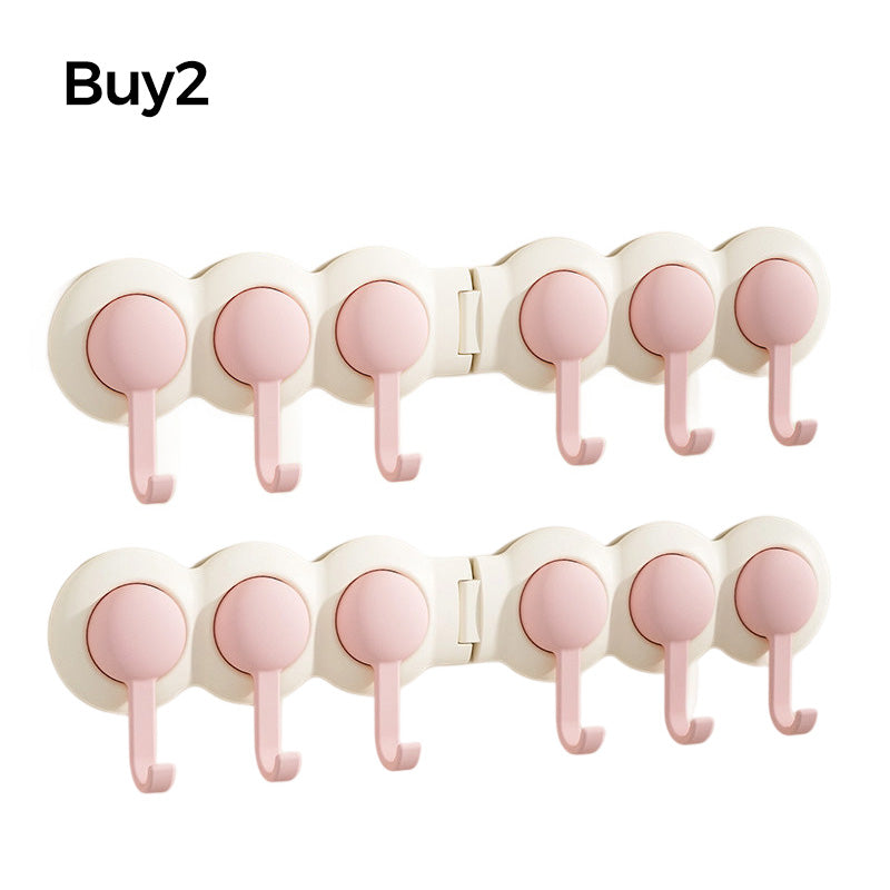 Cute Punch-Free Wall Hook Rack✨ No drilling, damage-free sticky wall rack for keys & bags storage.