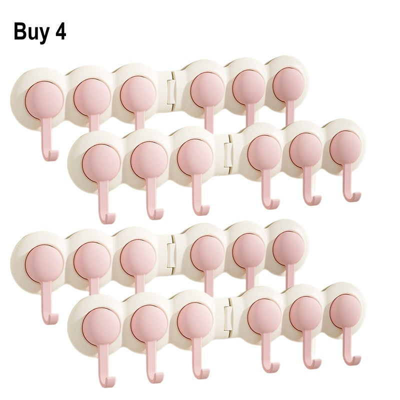 Cute Punch-Free Wall Hook Rack✨ No drilling, damage-free sticky wall rack for keys & bags storage.