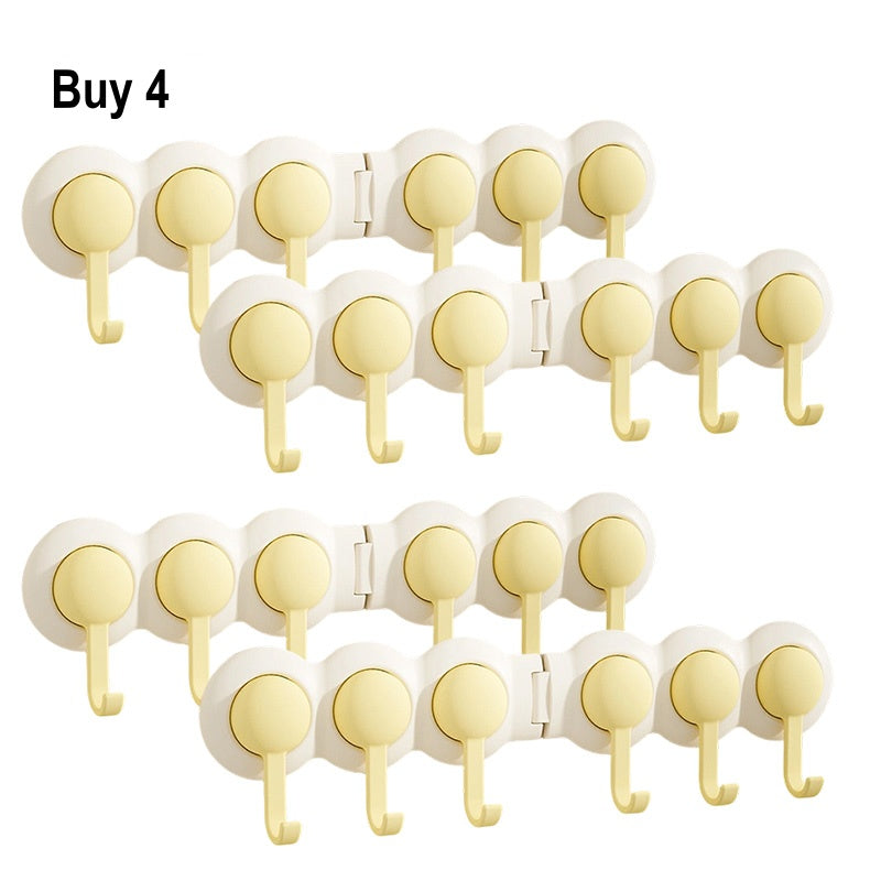 Cute Punch-Free Wall Hook Rack✨ No drilling, damage-free sticky wall rack for keys & bags storage.