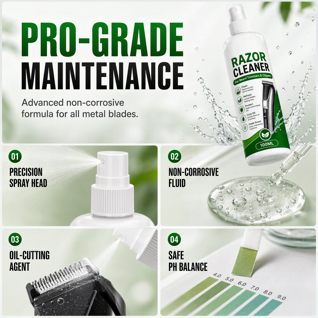 Electric Shaver Cleaning Spray✨ Quickly clear residue & grease, protect razor blades for longer service life.