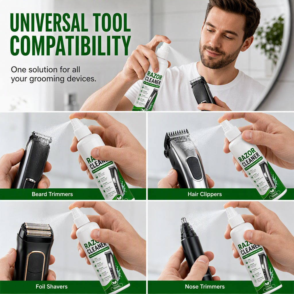 Electric Shaver Cleaning Spray✨ Quickly clear residue & grease, protect razor blades for longer service life.