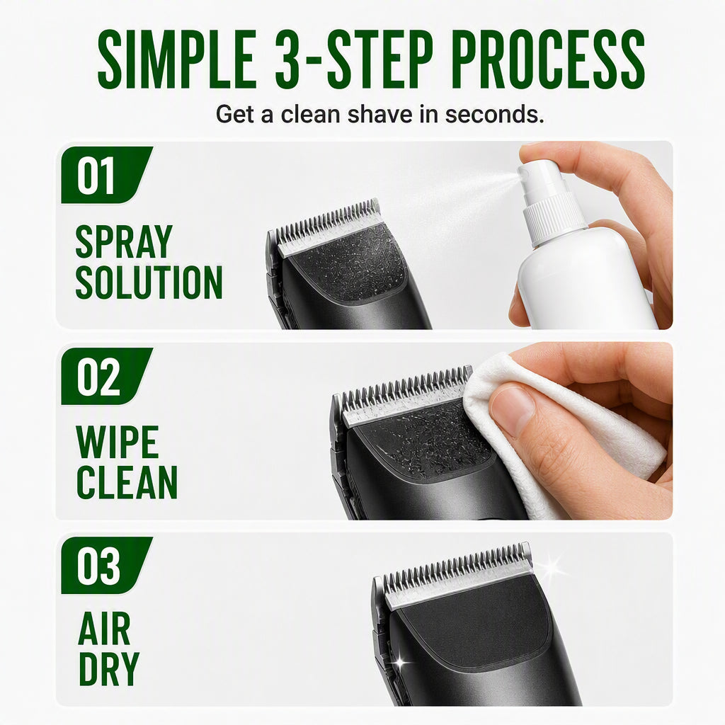 Electric Shaver Cleaning Spray✨ Quickly clear residue & grease, protect razor blades for longer service life.