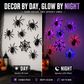 Halloween 3D Spider LED Flashing Light Wall Stickers🕷️ Flashing LED lights, spooky decor for halloween party.