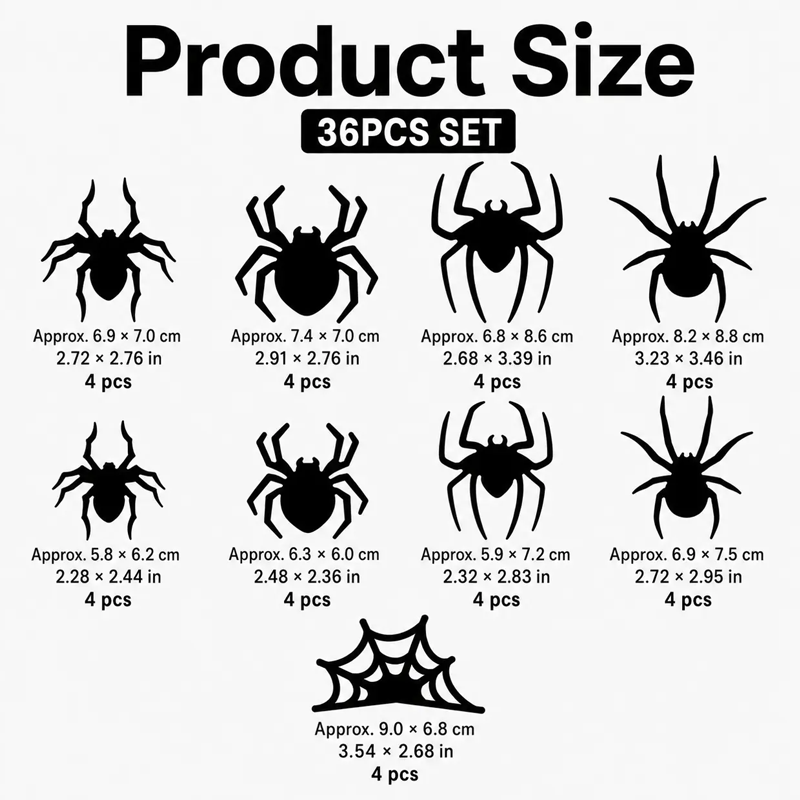Halloween 3D Spider LED Flashing Light Wall Stickers🕷️ Flashing LED lights, spooky decor for halloween party.