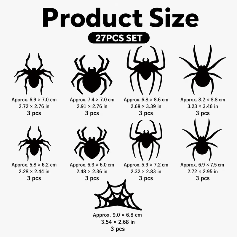 Halloween 3D Spider LED Flashing Light Wall Stickers🕷️ Flashing LED lights, spooky decor for halloween party.
